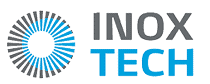 Modern INOX Tech logo with blue and gray design elements.