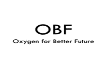 OBF logo with tagline "Oxygen for Better Future" representing innovation and sustainability.