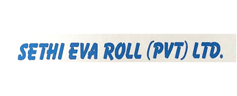 ROLLING STEEL SHETI EVA ROLL (PVT) LTD logo for manufacturing company, industrial branding, corporate identity.